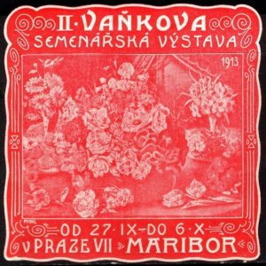 Large 1913 Czechoslovakia Poster Stamp Vaněk Company Seed Exhibition Maribor