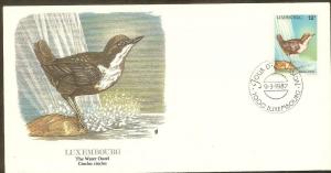 Luxembourg FDC SC# 765 The Water Ouzel L58