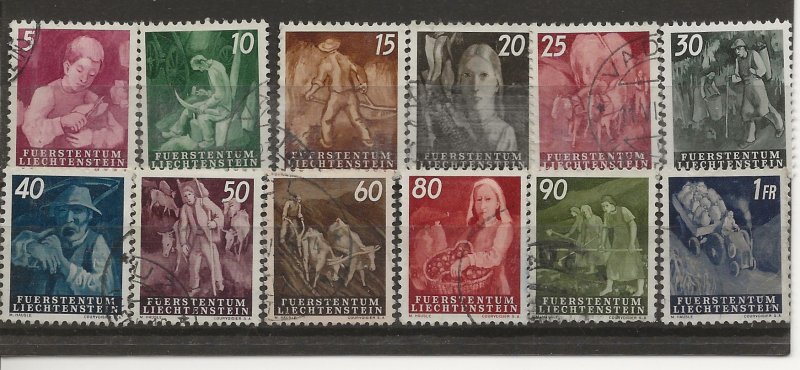 Liechtenstein 247-258 Set. Used