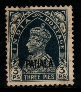 INDIA-PATIALA SG98 1941 3p SLATE FINE USED