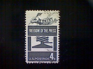 Stamps, United States, Scott #1119, used(o), 1958, Freedom of the Press, 4¢