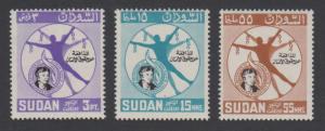 Sudan Eleanor Roosevelt 3v SG#236/38 SC#170-72