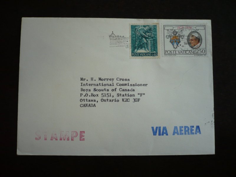 Postal History - Vatican - Scott# 428, 662 - A Fine Envelope