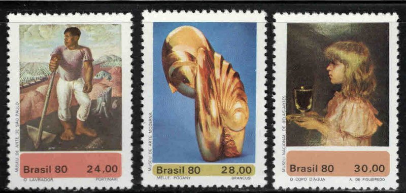 Brazil Scott 1691-1693  MNH** 1980  ART stamp set