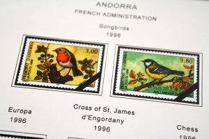 COLOR PRINTED ANDORRA [FRENCH] 1931-2020 STAMP ALBUM PAGES (100 illustr. pages)