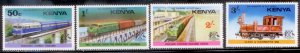 Kenya 1976 SC# 64-7 Trains MNH-OG E28