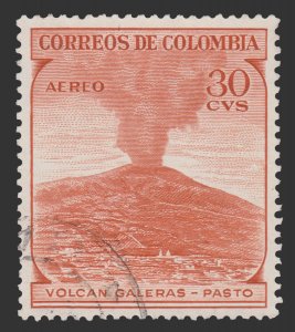 COLOMBIA AIRMAIL STAMP 1954. SCOTT # C244. USED. # 5