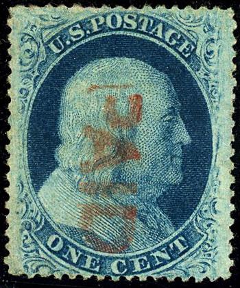 U.S. #24 Used Type V Red Paid Cancel