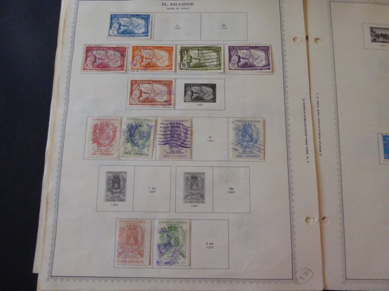 Salvador 1923-1963 Stamp Collection on Scott Album Pages