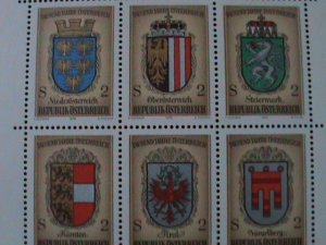 ​AUSTRIA-1976-SC#1042-AUSTRIAN PROVINCES-COATS OF ARMS-:MNH SHEET VERY FINE