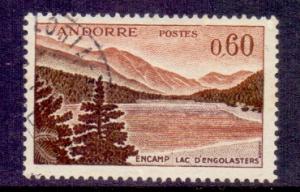 Andorra French 1965 used Engolasters lake  60c.  #