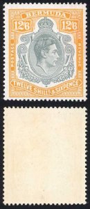 Bermuda SG120c KGVI 12/6 Grey and Pale Orange on ordinary Paper Fine U/M