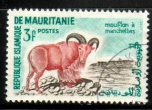 Aoudad, Barbary Sheep, Mauritania stamp SC#122 Used