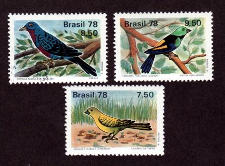 Brazil # 1557-1559 Mint Birds!