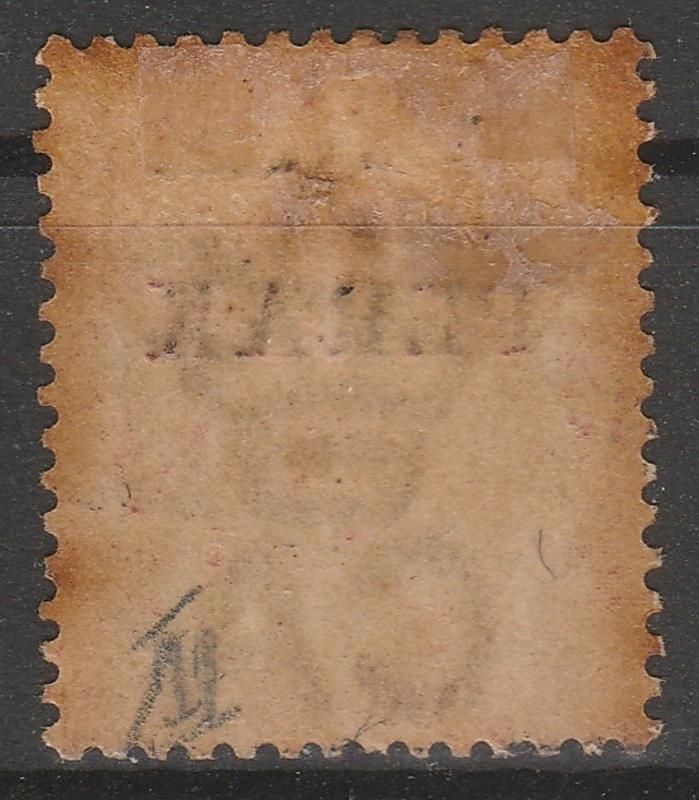 MALAYA 1886 Perak opt Straits QV 2c SG#19 T.16 MLH M1284 See images