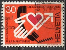 Switzerland 1975: Sc. # 607; Used Single Stamp