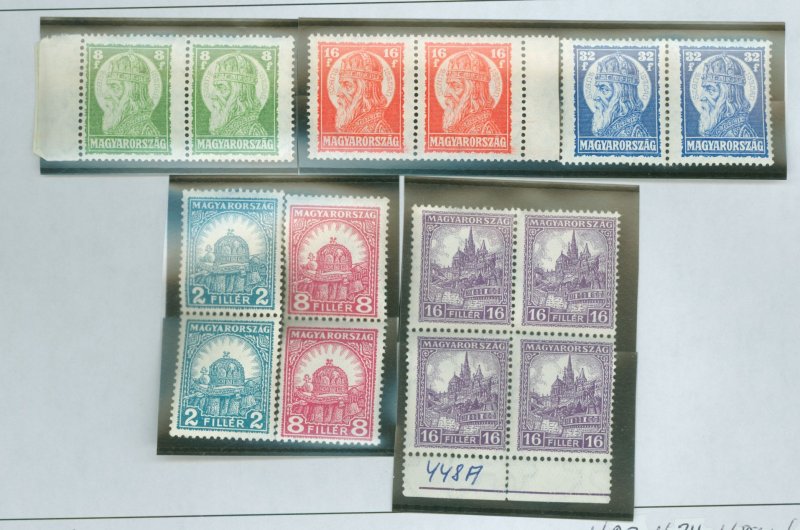 Hungary #422/435a  Multiple