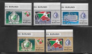 BURUNDI #428-30,C181-C182 Used Singles Collection / Lot