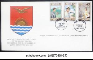 GILBERT ISLANDS - 1977 QEII SILVER JUBILEE - 3V - FDC