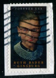 5821 US (66c) Ruth Bader Ginsburg SA, used on paper