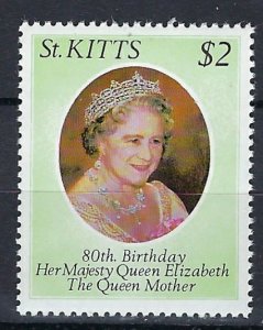 St Kitts 44 MNH 1980 Queen Mother Birthday (mm1368)