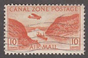 Canal Zone #  C9, Airplane over Galliard Cut, Used
