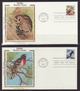 US 2284-2285 Owl,Grosbeak 1988 Colorano S/2 U/A FDC