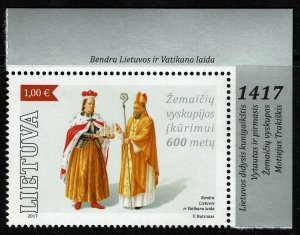 Lithuania #1100 MNH - Samogitian Diocese (2017)