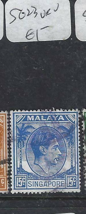 SINGAPORE  (P1404BB)  KGVI  15C  SG 23   VFU