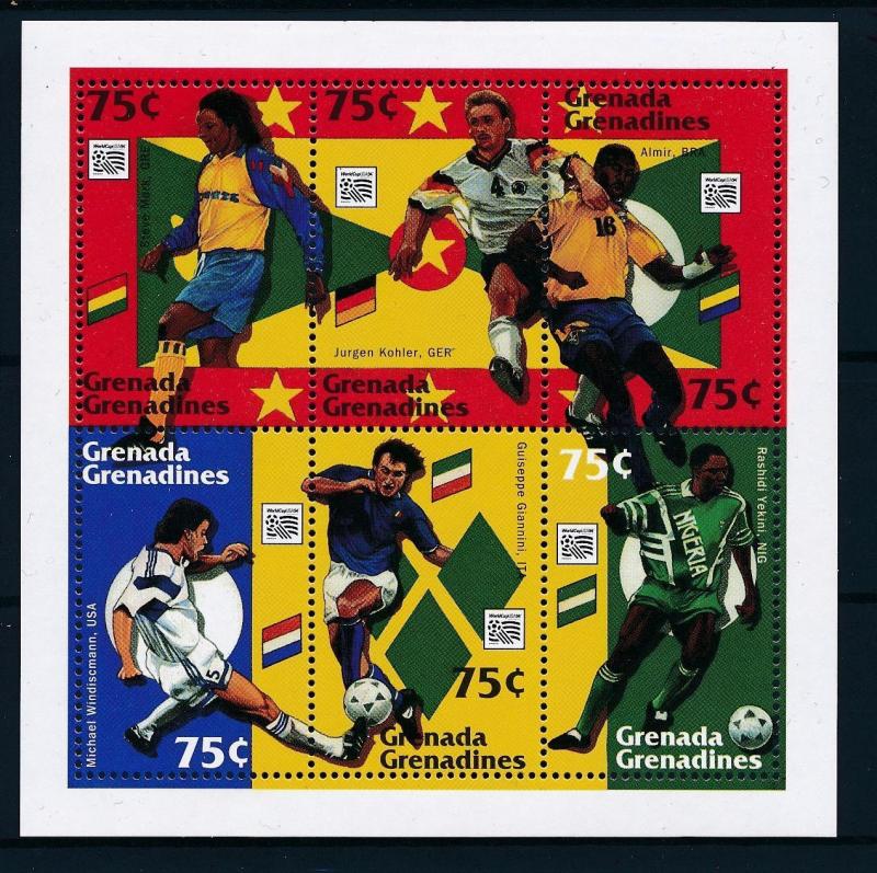 [59547] Grenada Grenadines 1994 World Cup Soccer Football USA MNH Sheet