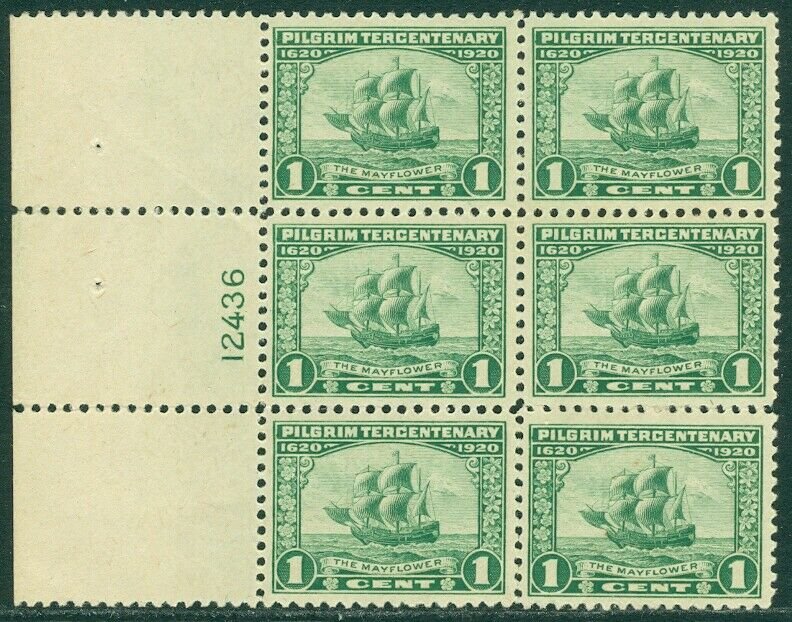 EDW1949SELL : USA 1920 Scott #548 P/B of 6 VF MNH Small perf separation Cat $100