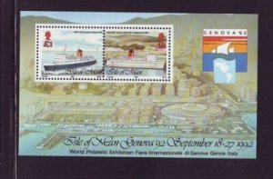 Isle of Man Sc 523 1992 Manx Harbours stamp sheet mint NH