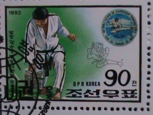 ​KOREA-1992-SC#3136a  8TH WORLD TAEKWONDO CHAMPIONSHIP-PYONGYANG- CTO SHEET VF