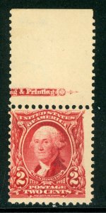 USA 1903 Washington 2¢ Carmine Perf 12 Scott # 301 Mint C504