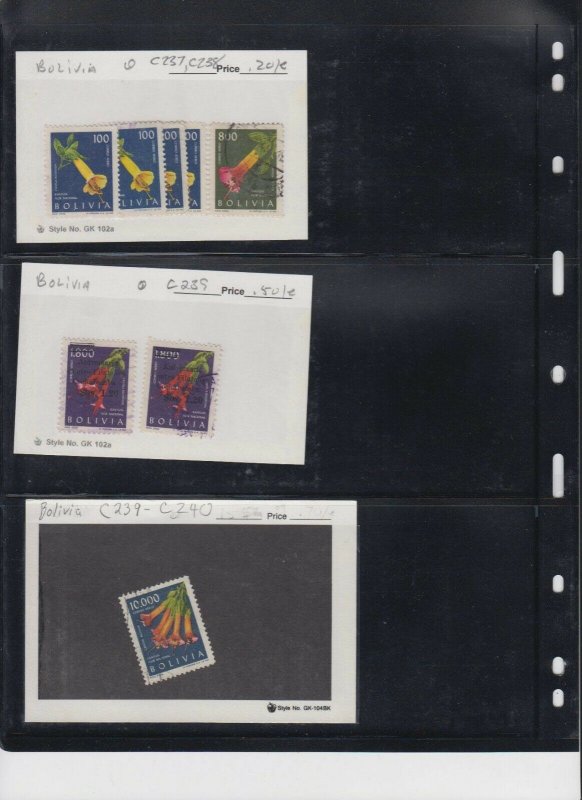 BOLIVIA AIRMAIL 5 SCANS COLLECTION LOT ALL APPEAR TO BE SOUND $$$$$$$