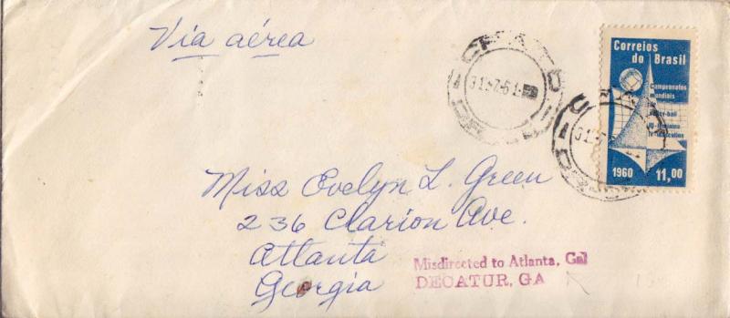 Brazil 11.00Cr International Volleyball Championships 1961 CFATO, DF Airmail ...