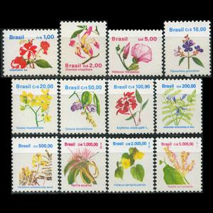 BRAZIL 1990 - Scott# 2259-71 Flora 1-5000cr NH