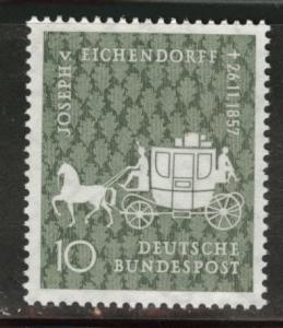 Germany Scott 779 MNH** 1957 coach stamp