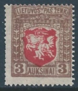 Lithuania #59 NH 3auk The White Knight - Thin White Paper