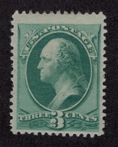 US #184     3 CENT WASHINGTON    MINOR FAULT    ~0198