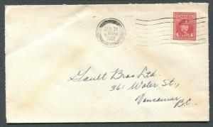 CANADA WWII BLACK OUT CANCEL COVER PRINCE RUPERT