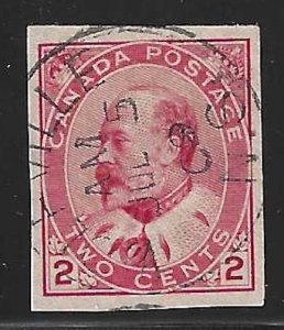 Canada, 1903, Scott #90A, 2c Edward VII, Imperf, Used, Very Fine