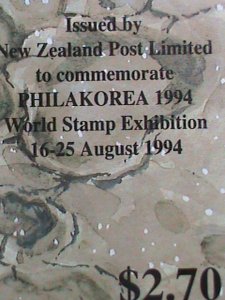 NEW ZEALAND-1994 SC#66 PHILAKOREA'94 STAMP SHOW-ENDANGER ANIMALS   MNH S/S VF