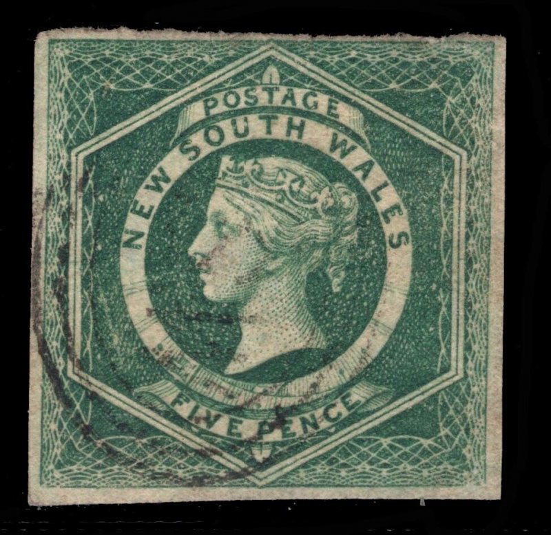 MOMEN: NEW SOUTH WALES SG #88 IMPERF USED £650 LOT #67482*