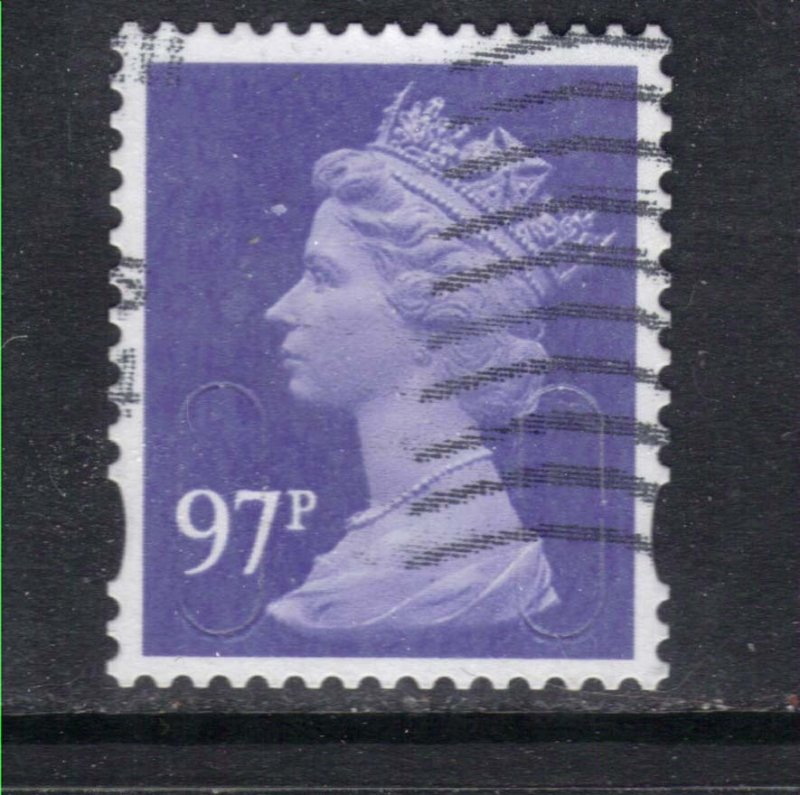 GB 2014 QE2 97p Bluish Violet security Machin ( M14L ) SG U2932 ( K985 )