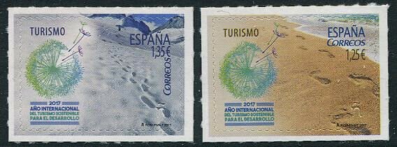 HERRICKSTAMP NEW ISSUES SPAIN Sc.# 4175-76 Sustainable Tourism Snow & Sand S/A