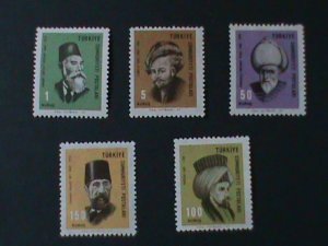 ​TURKEY-1967-SC#1744-8  FAMOUS PERSONS OF TURKEY MNH VERYFINE-LAST ONE