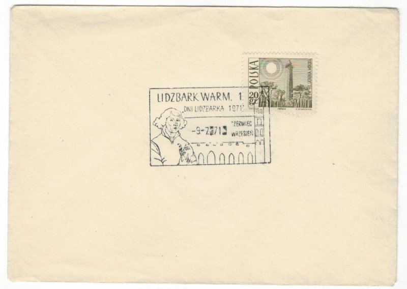 Poland 1971 Card Special Cancellation Nicolaus Copernicus Astronomy Space