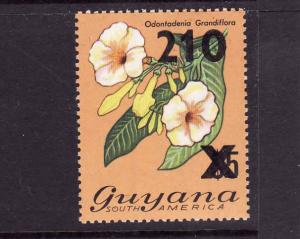 D3-Guyana-Sc#382-unused NH-flower-210c surcharged on $5-1981