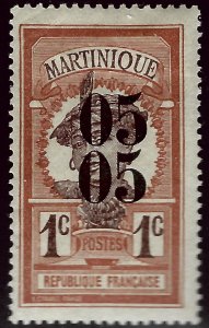 Martinique #105a Double Surcharge Mint OG VF SC$45.00...Very Popular Country!